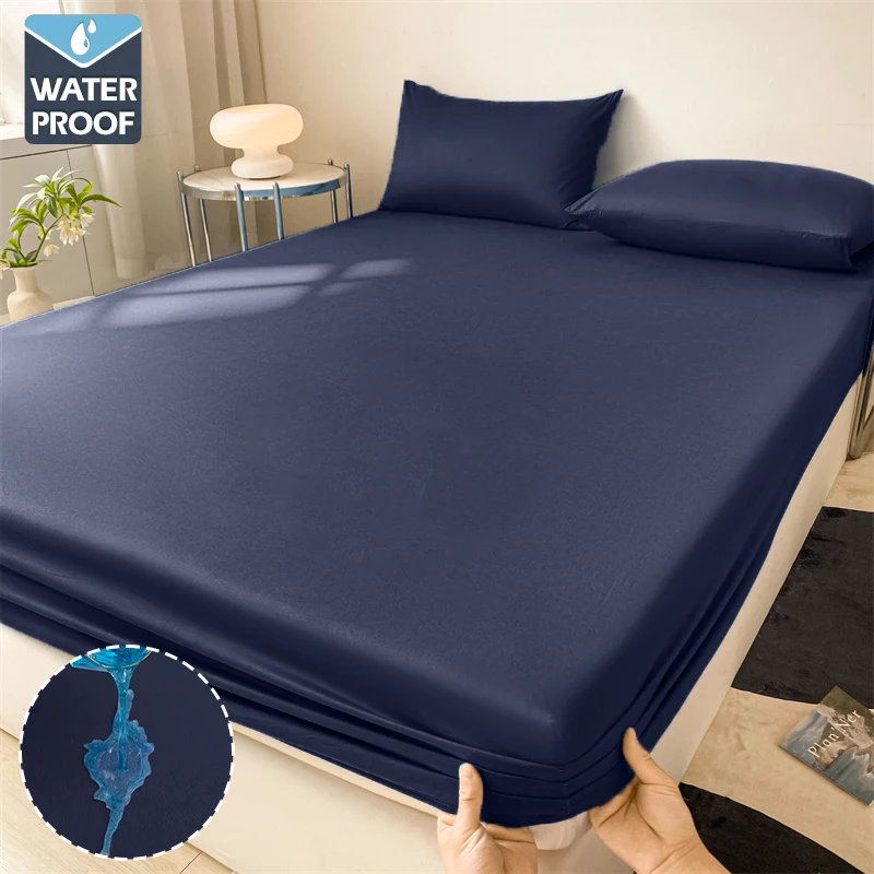 Waterproof Anti-Slip Elastic Mattress Protector and Fitted Bed Sheet