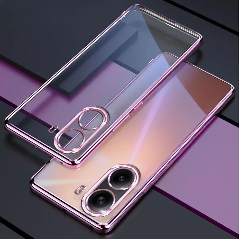 Electroplating Silicone Phone Case with All-Inclusive Lens Protection