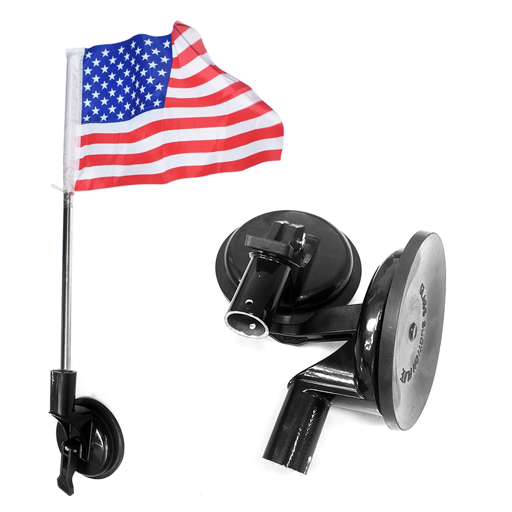 UniversalCarDoorMountFlagHolderwithRubberSuctionCupFlagPole