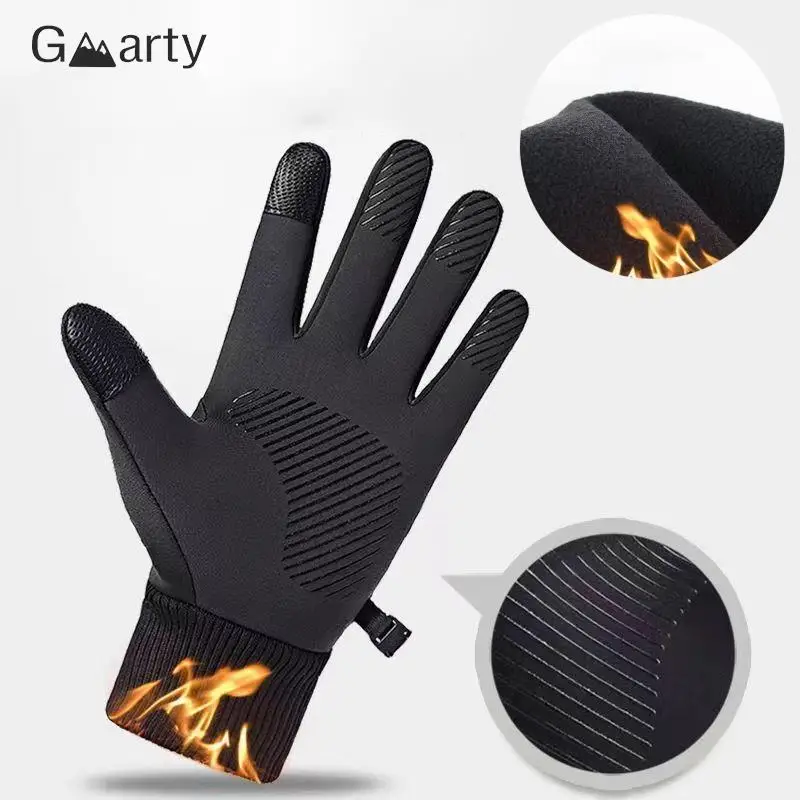 

Unisex Touchscreen Non-Slip Gloves Winter Thermal Warm Full Finger Glove for Cycling Ski Outdoor Waterproof Windproof Mittens