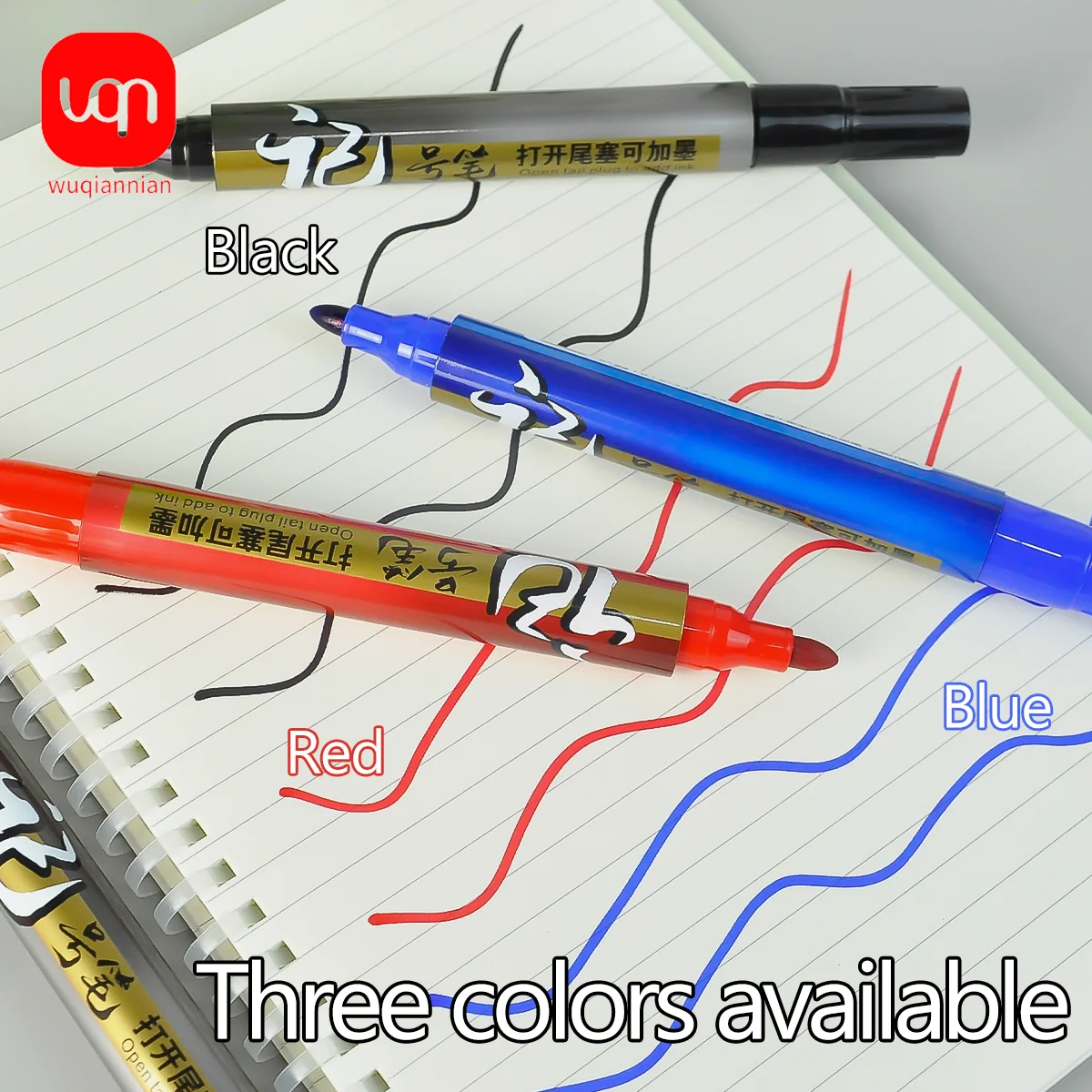 WQN-2/5PCS 삼색 유성 마커, 돌, 플라스틱, 유리 등에 사용 가능, 빠른 건조 및 방수 학교 및 사무용품