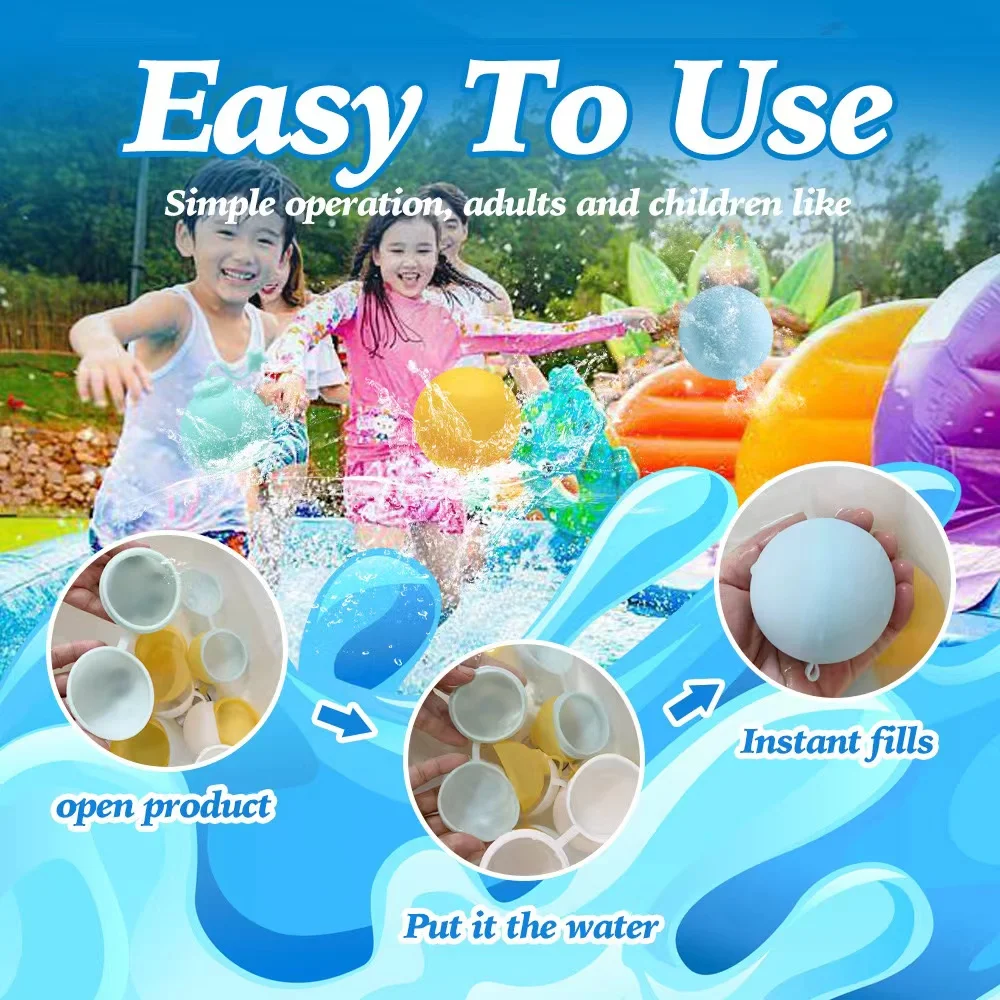 Bomb Shape Water Balls Games Kids Boys Summer Reusable Silicone Water Playing Toys Beach Swimming Pool Party Water Balloons 3