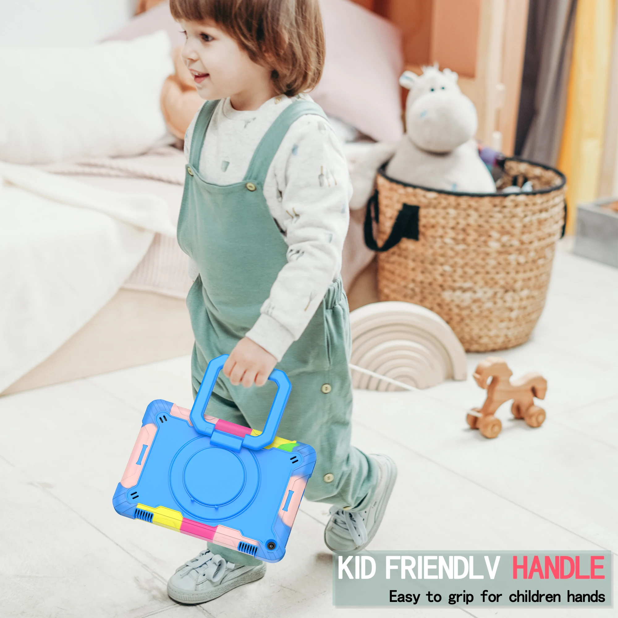 Case For Amazon New Fire HD 8.0 2020 Heavy Duty Armor Shockproof Kids Tablet Cover Fundas For Amazon New Fire HD 7 8 2022 capa