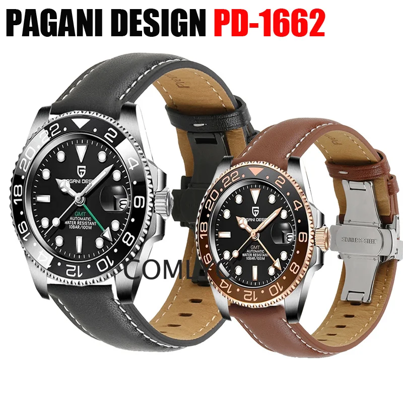 Fascia Per Pagani Design Pd-1662 Cinturino Cinturino In Vera Pelle Smartwatch Bracciale Donna Uomo Cintura