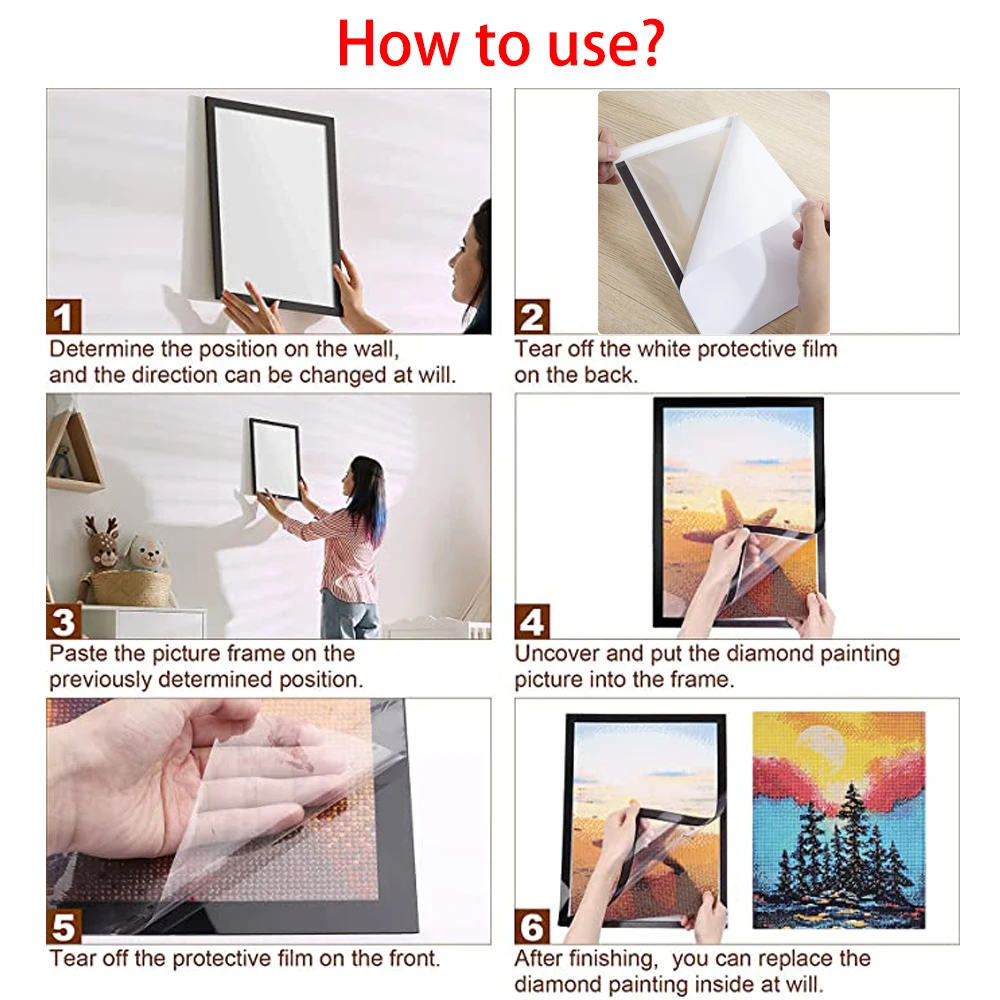 A4 Magnetic Photo Frame 8x12in Rubber Self Adhesive Soft Picture Frame Document Canvas Painting Shop Window Advertising 1/5pcs