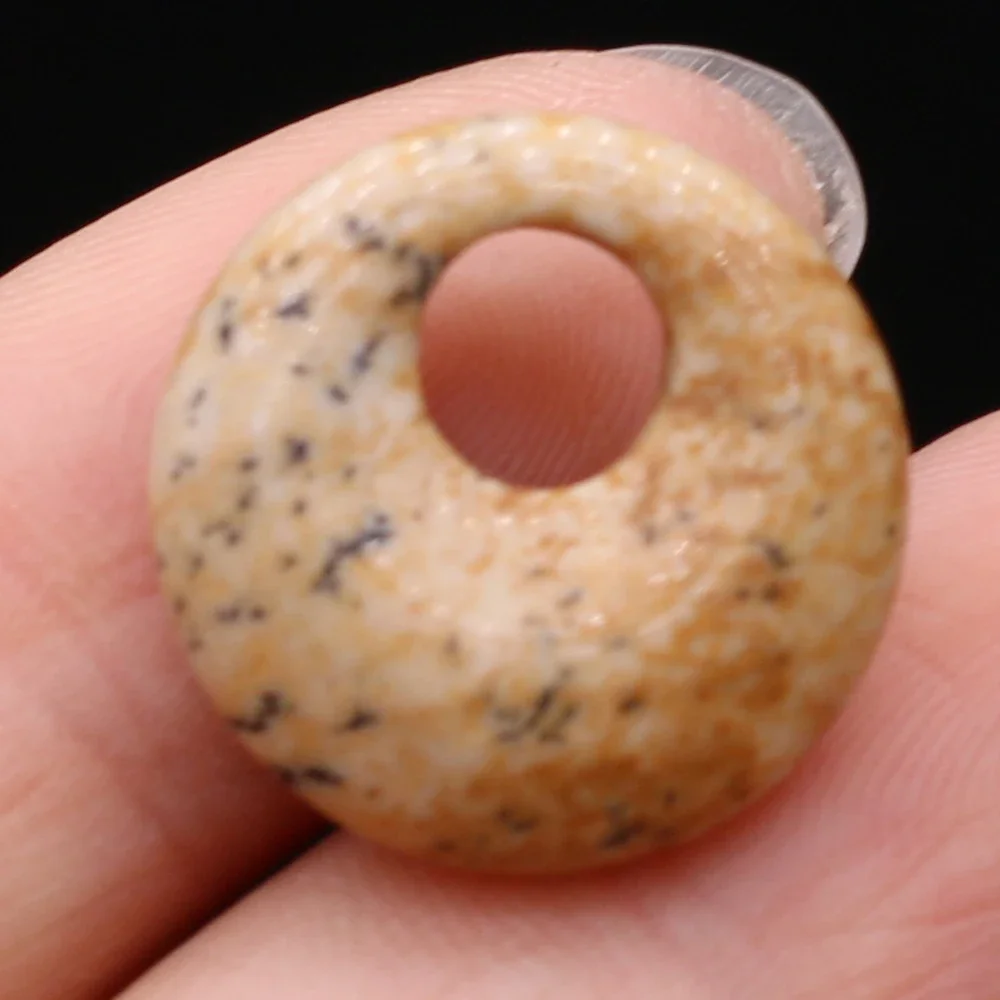 Natural Stone Beads Semi-precious Stones Round Big Hole Beads for Jewelry Making DIY Necklace Bracelet Earrings Accessories18mm