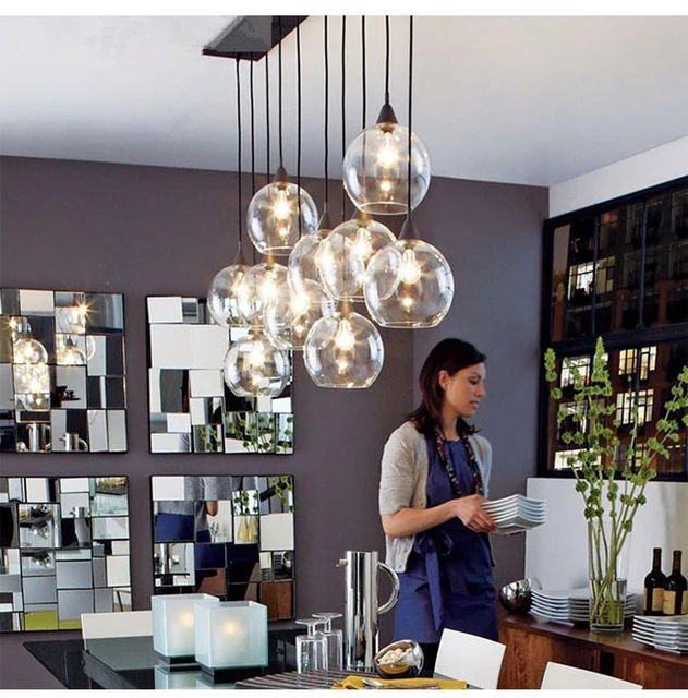 Paralume Sferico Trasparente D18cm - Per Lampade Da Soffitto E Tavolo, Sostituzione Moderna, Illuminazione Soffusa - Foto 5