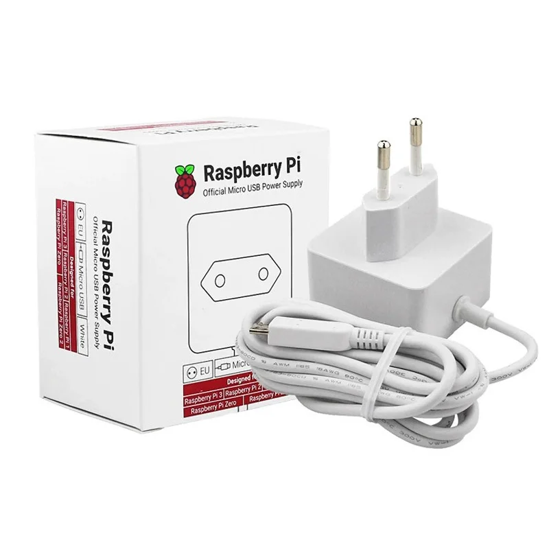 Power Adapter Official Raspberry Pi Micro USB 5.1V 2.5A 12.5W EU Plug For Raspberry Pi 3 3B+ 3B 2B Zero 2 W