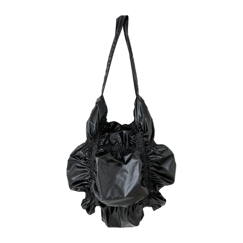 Modern Soft PU Wide Pleated Crossbody Bag Shoulder for Fashionistas