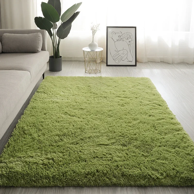 Carpet bedroom full of Nordic ins living room coffee table bed girl room under the bed plush mesh red blanket mat