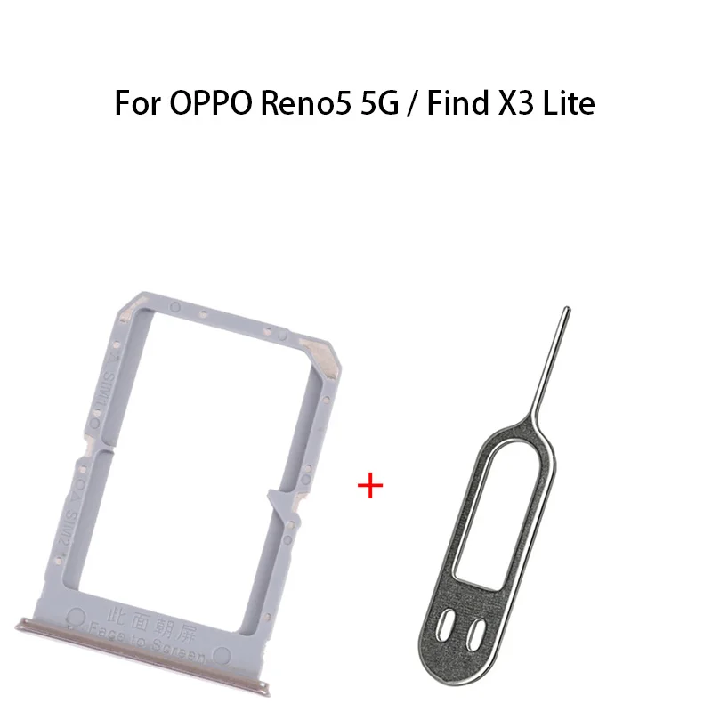 OPPO Reno5 5G / Find X3 Lite PEGM00 PEGT00 CPH2145용 SIM 카드 트레이 + SIM 카드 트레이 소켓 리더 홀더 슬롯