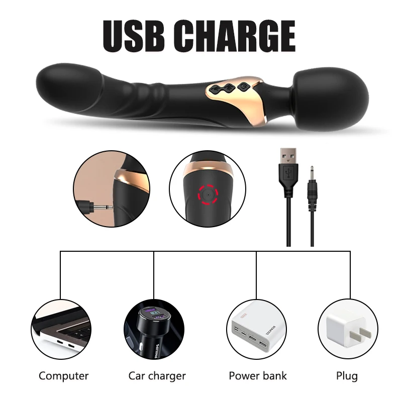 Female Sex Toys Powerful AV Vibrator Dildos Magic Wand Women 10 Modes Clitoris Stimulator G Spot Vagina Massager