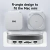 Hagibis USB C Hub with M.2 SSD Enclosure for Mac Mini M4/M4 Pro Stand Type-C Docking Station SSD Case USB3.2 Gen2 SD4.0 TF4.0 6