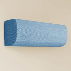 Indoor Hanging Protective Dust Cover for Wall - Mounted Air Conditioners - Easy to Clean (Blue)