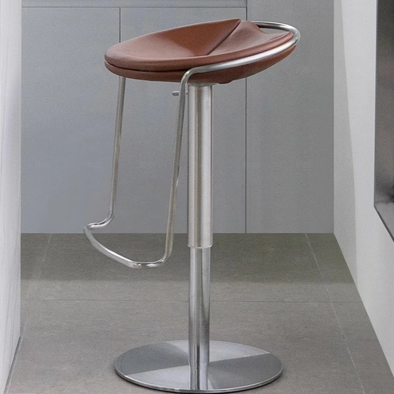 Tabouret de bar sans dossier réglable, en similicuir, pivotant, tabouret de bar de luxe, pas cher, robuste, sillas para, meubles haut de gamme