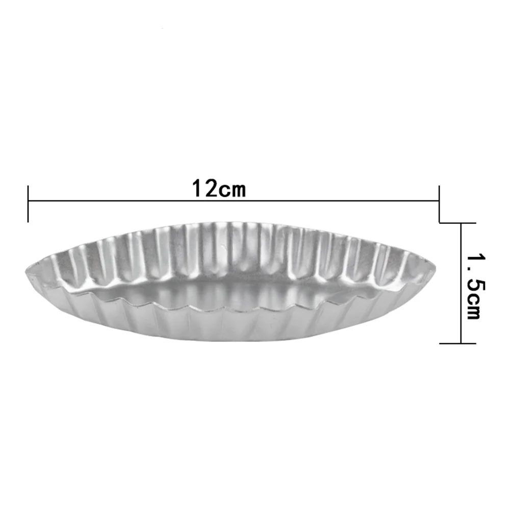12-Piece Boat Shape Egg Tart Mold – Aluminum Alloy Mini Muffin & Tart Baking Pan, Non-Stick & Easy Clean