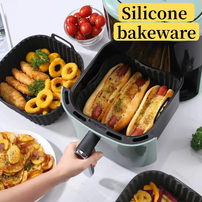 Air Fryer Silicone Baking Tray air fryer accessories air fryer baking tray air fryer silicone tray Suitable For Philips HD9252 HD9200 HD9255 Air Fryer High Temperature Resistant Baking Tools