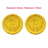 100Pcs Plastic Pirate Gold Coin Fake Game Coin Treasure Coins Funny Scene Props Halloween Christmas Party Decoration Supplies 6
