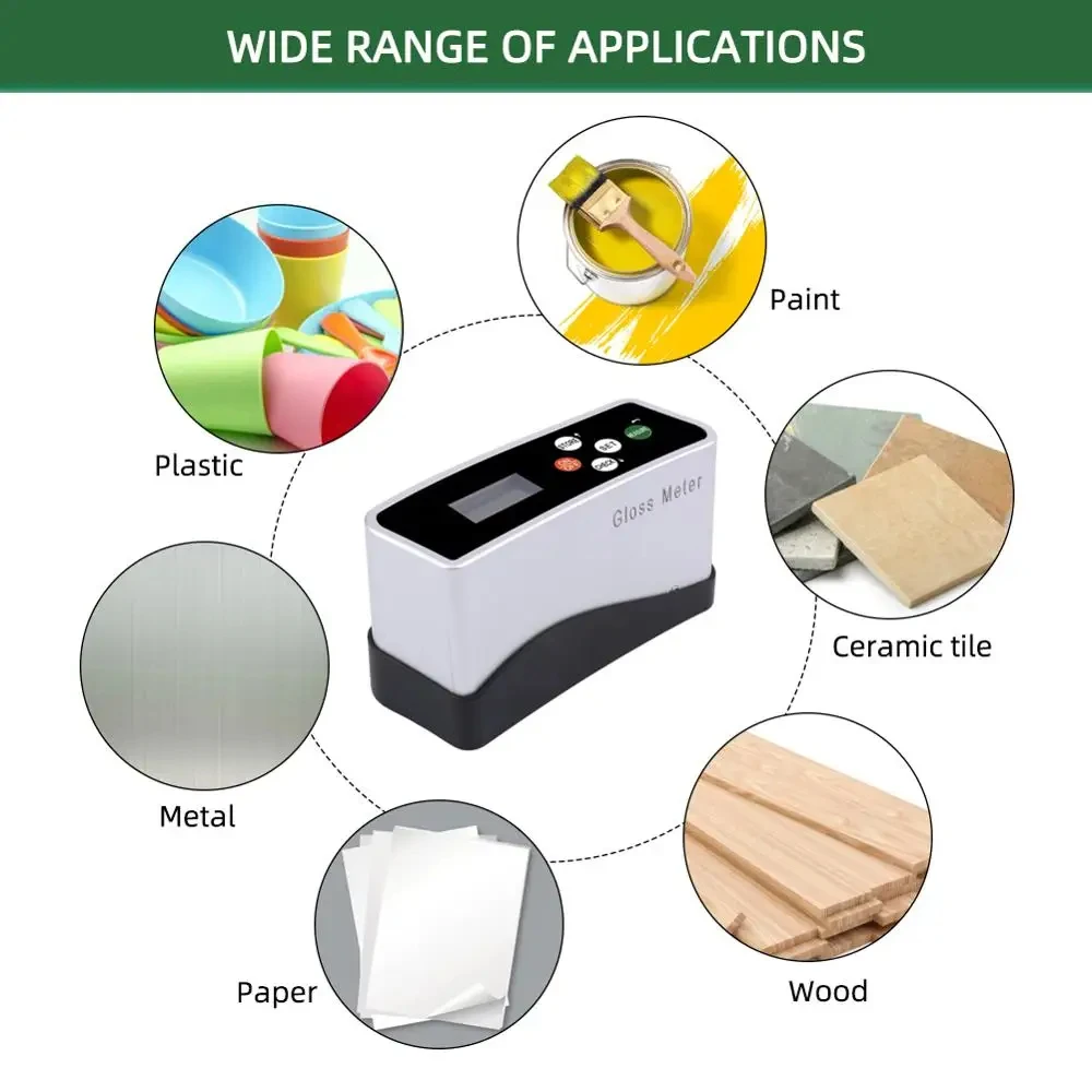 Glossmeters Gloss meter Paint Ink Tiles Stone Surface  Measure Wood Paper Plastic Metal Tester 0-150Gu 0.1Gu 6