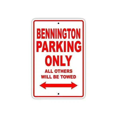 

Jesiceny Great Tin Sign Aluminum Bennington Parking Only All Others Will Be Towed Boat Ship Yacht Marina Lake Dock Yawl Craftman
