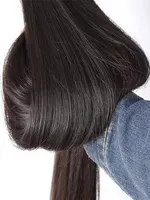 Extensions de cheveux humains naturels noirs brésiliens de 28, 30 et 40 pouces, qualité 12A, pour femmes 6