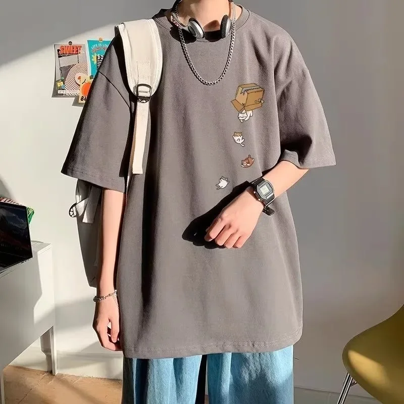 -8XL Men Oversized Korean Loose American Vintage Carton