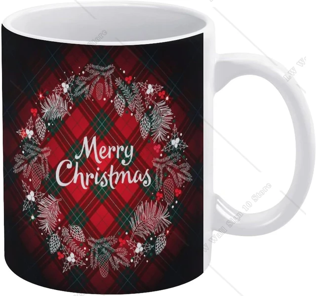 Spare Tire Wreath Christmas Mug