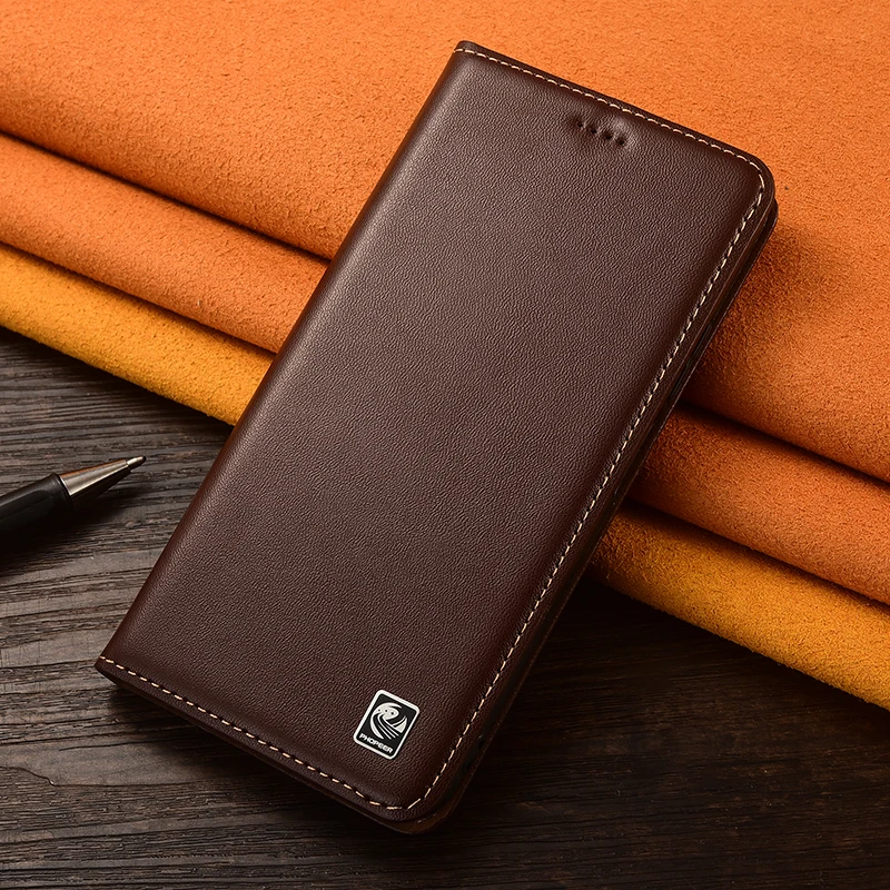 Napa Genuine Leather Flip Case with Card Holder Slots - Premium Protective Phone Cover