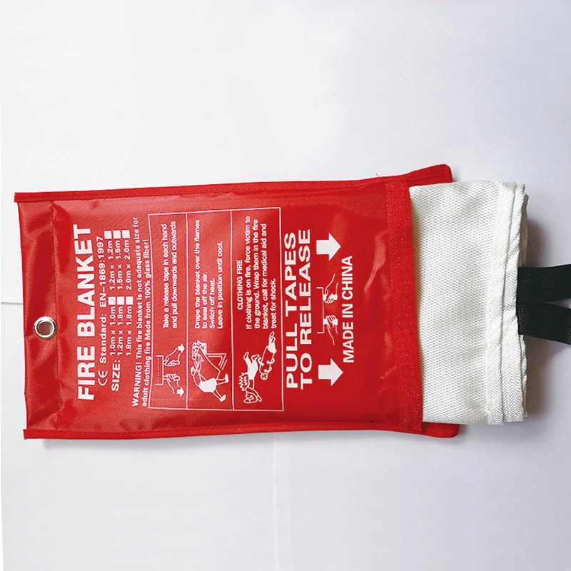 1M x 1M Sealed Fire Blanket Home Safety Fighting Fire Extinguishers Tent Boat Emergency Survival Shelter Safety Cover