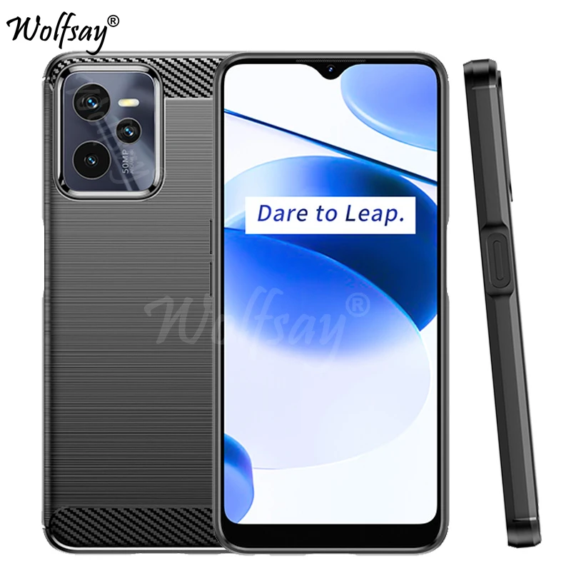 Per Realme Narzo 50A Prime Custodia Paraurti Custodia In Fibra Di Carbonio Siliconica Realme Narzo 50A Prime Custodia Per Realme Narzo 50A Prime Custo