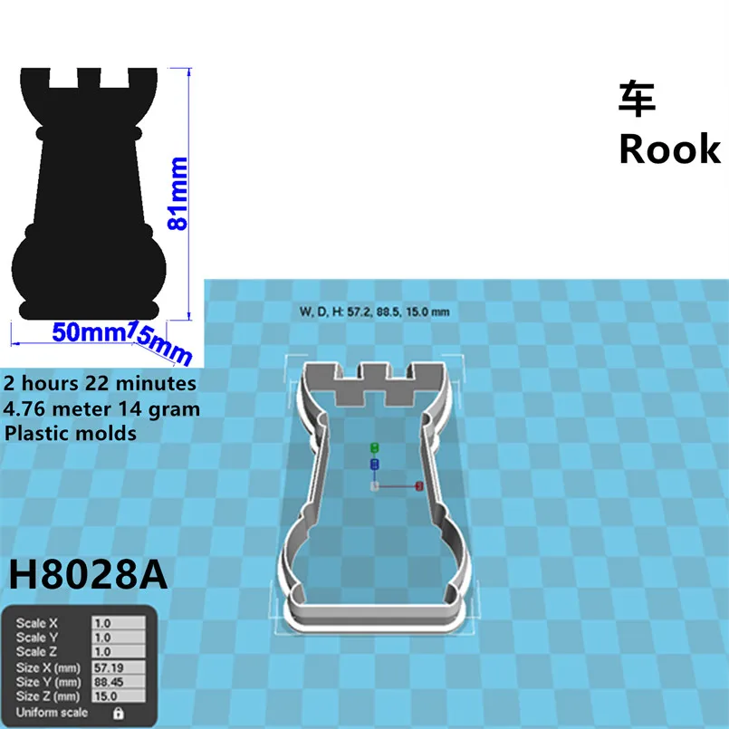 S33cd5232d502445fb8558f95c47ea536f International Chess,3D Plastic Cookie Cutter