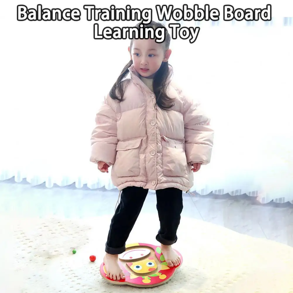 

1 Set Balance Training Board No Odor Parent-Child Interaction Balance Board Toy Early Learning Wooden Balance Board Game