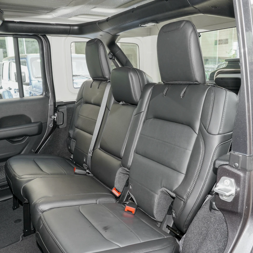 Per Jeep Wrangler Unlimited JL 4 porte 2018 2019 2020 2021 2022 coprisedili per auto in ecopelle personalizzati a 5 posti accessori interni