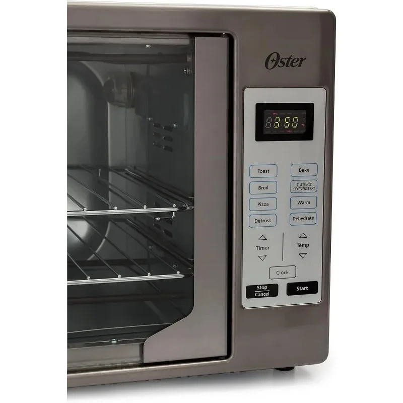 Oster Convection Oven, 8-in-1 Countertop Toaster Oven, XL Fits 2 16" Pizzas, Stainless Steel French Door 5