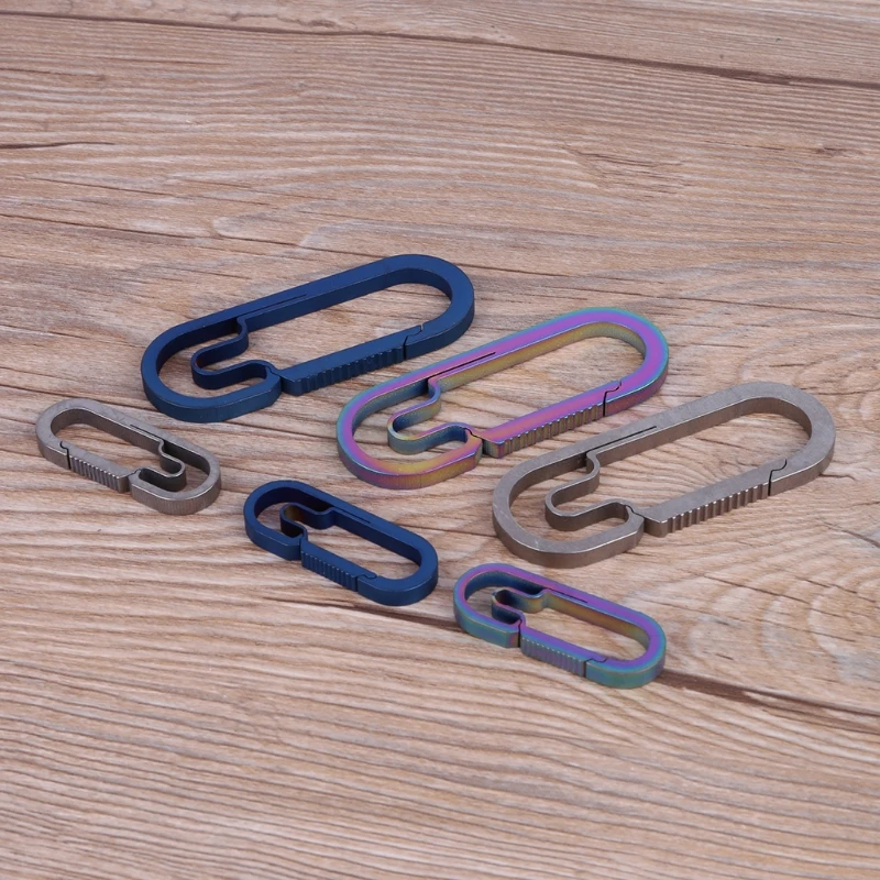 for Titanium Alloy Hanging Buckle Camping Carabiner Hooks Keychain Outd