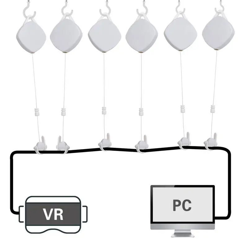 VR Headset Cable Management System forOculus Rift S Rift PSVR Retractable Ceiling Pulley System Virtual Reality Accessories