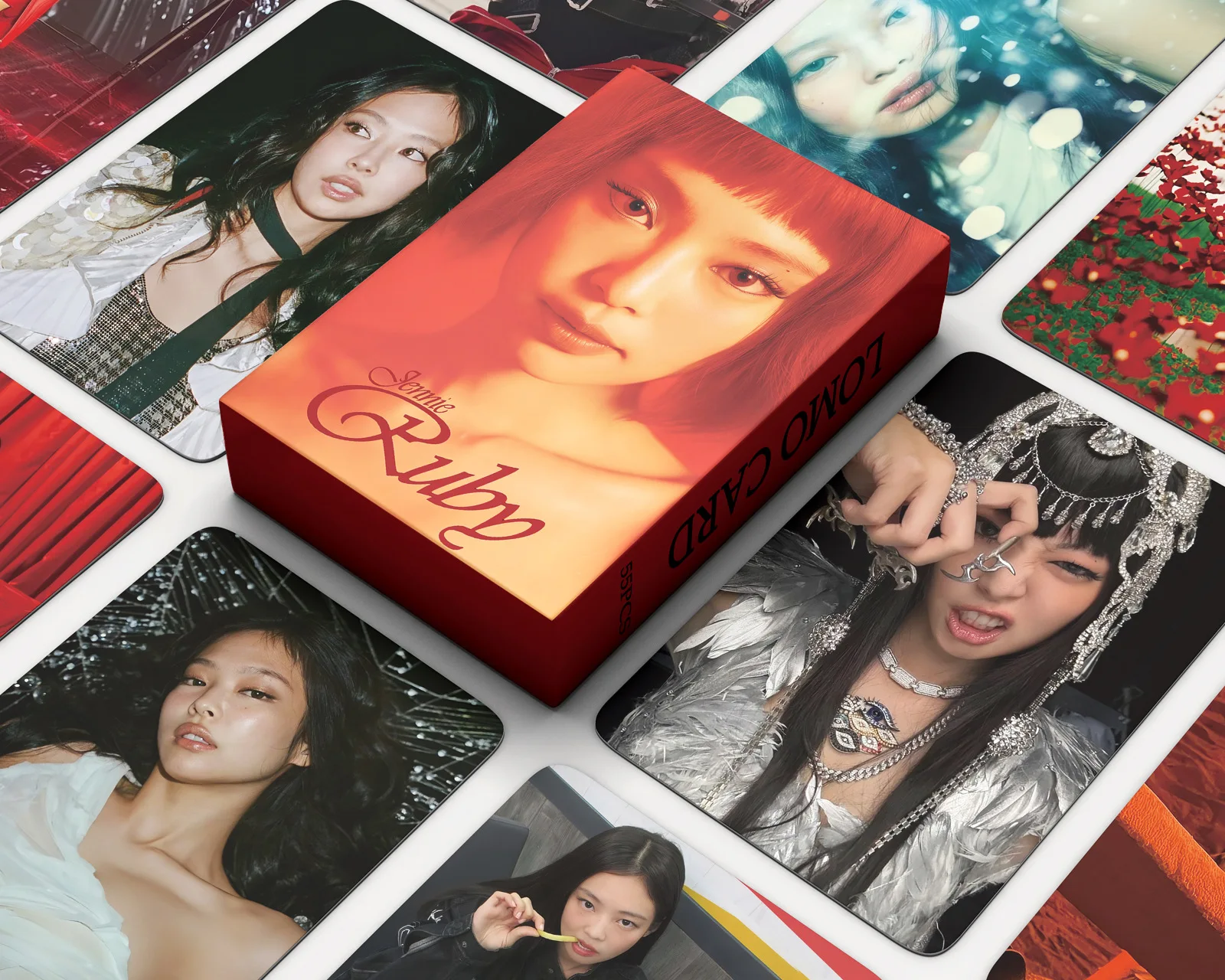 55Pcs/Box Kpop RUBY LIKE JENNIE SOLO Lomo Card New Ablum HD Photo