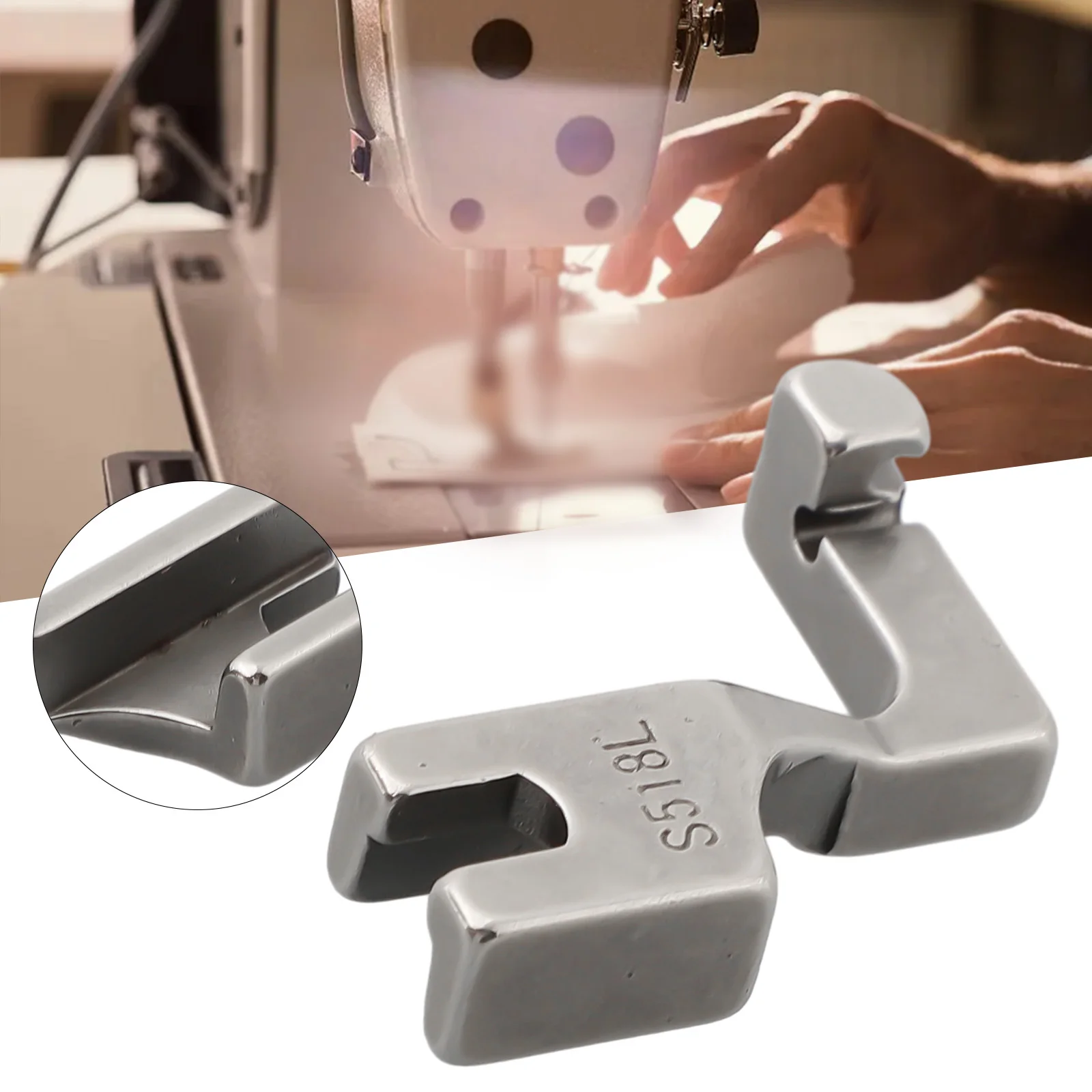 

1PC S518l Industrial Flat Car Single-Sided Invisible Zip Presser Foot For Industrial Machine Unilateral Concealed Flat Car