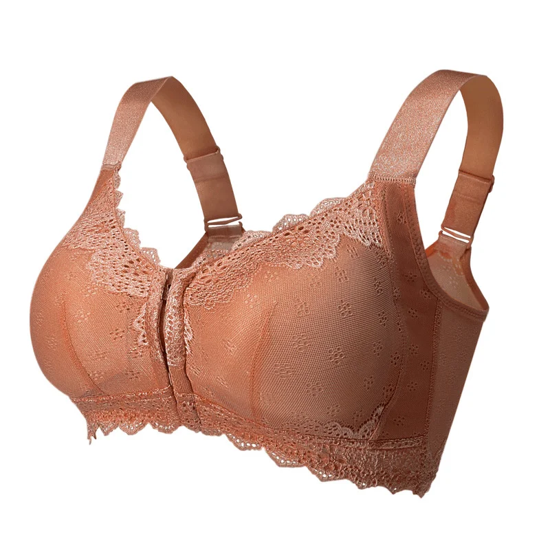 

Женский бюстгальтер-минимайзер с застежкой спереди, женский бюстгальтер без косточек, бесшовный кружевной бюстгальтер, женское нижнее белье с полным покрытием BH
