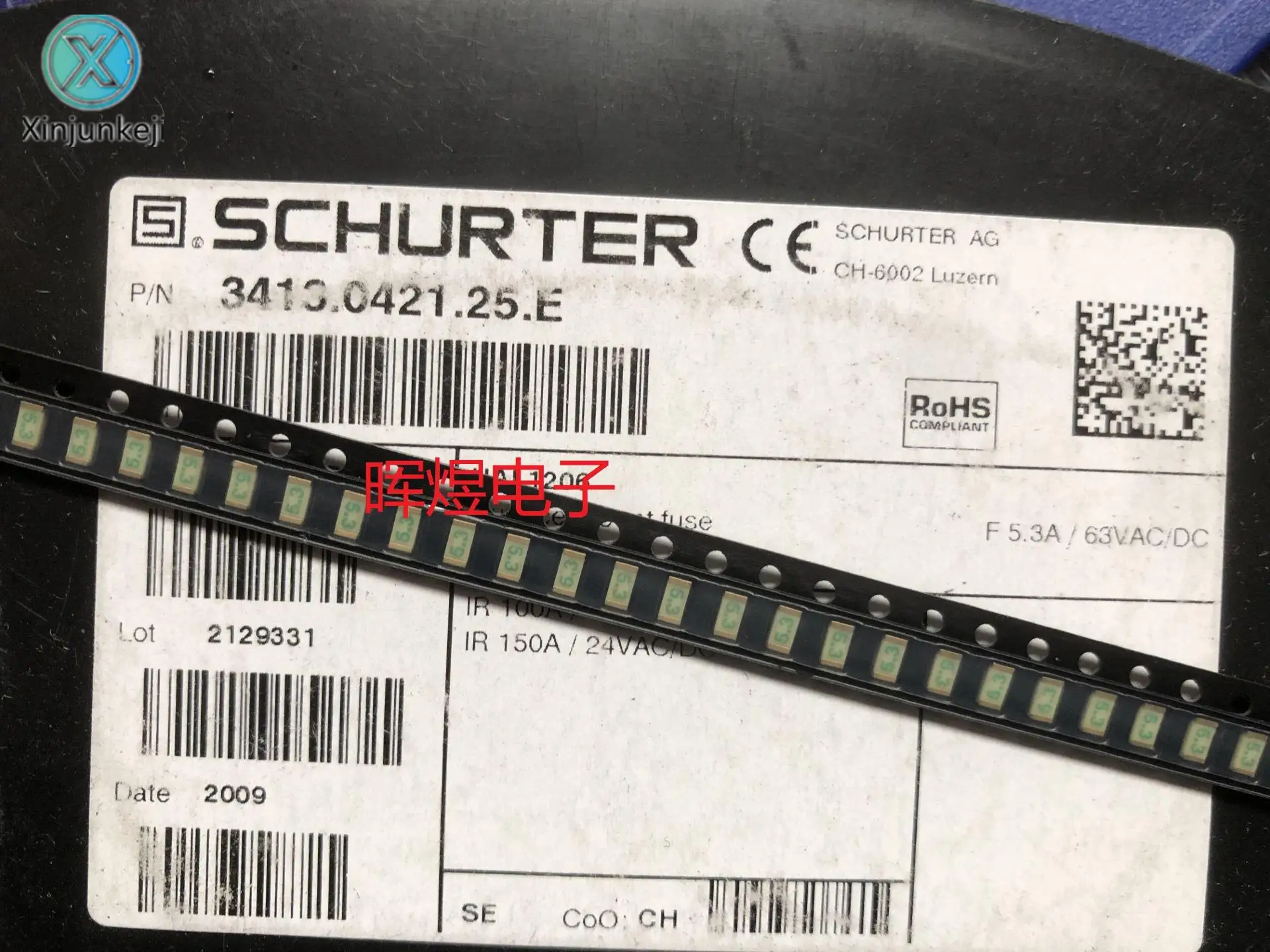 

10 шт. Оригинальный Новый 3413.0421.25. E SMD предохранитель 1206 F5.3A 63VAC/DC