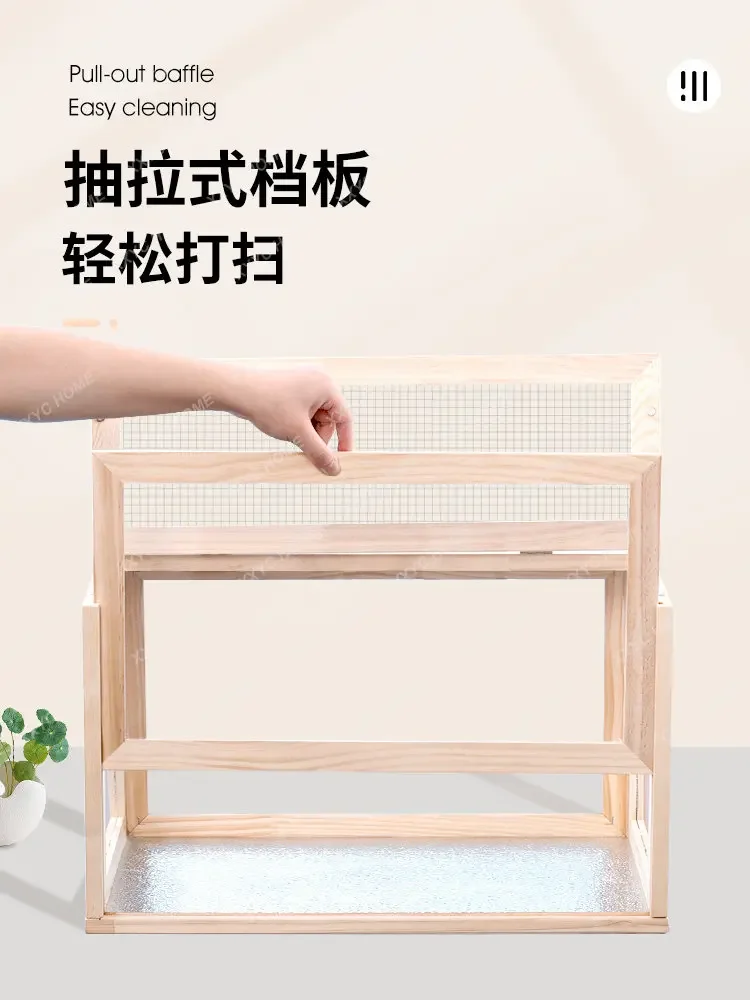 Acrylic Hamster Cage Panoramic Transparent Large Djungarian Hamster Feeding Box Nest Anti-Bite Oversized Villa