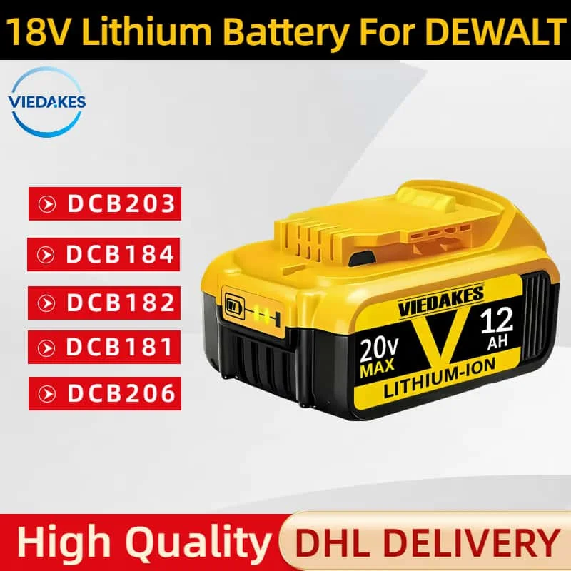 100% 고속 충전 DCG405 DCF512 DCB115 DCB118 디월트 배터리용 디월트 18V/20V 리튬 배터리 범용 리튬 배터리