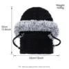 Winter Cap Scarf  Mask Set Knitting Balaclava Hat Hooded Neck Warmer Outdoor Hike Cycling Cap Women Warmth Cover Hat Hooded Cap 2
