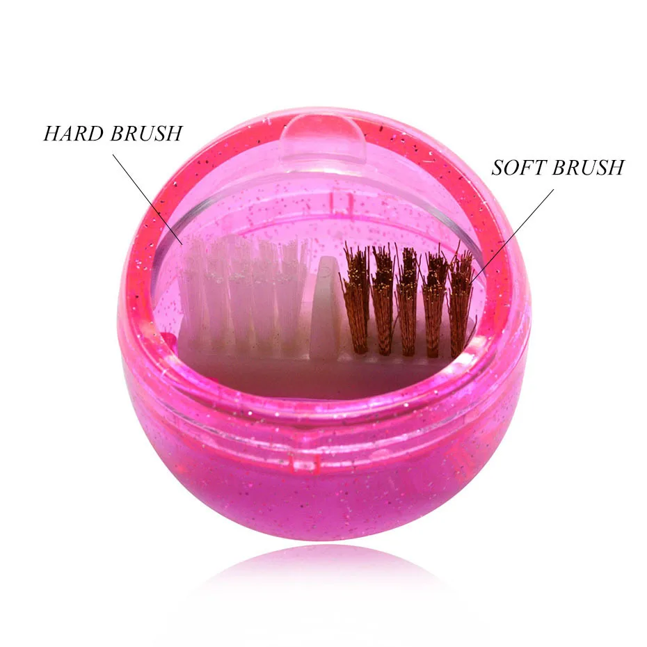 Plastic Nail Drill Bit Cleaning Brush Portable Soft Hard Brush Cleaner Box Professional Nail Art Equipment Manicure Accessories 3