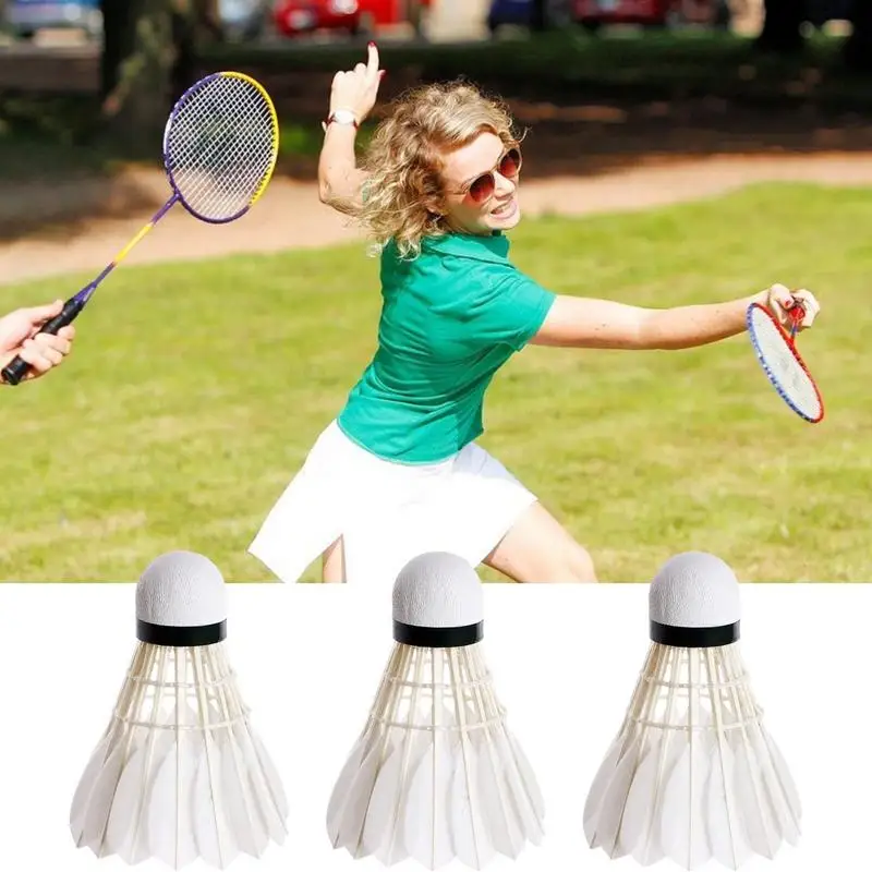 Badminton Ball Set 3pcs Feather Training Ball Shuttlecock Professional Duck Feather Badminton Shuttlecocks High Speed Balls For