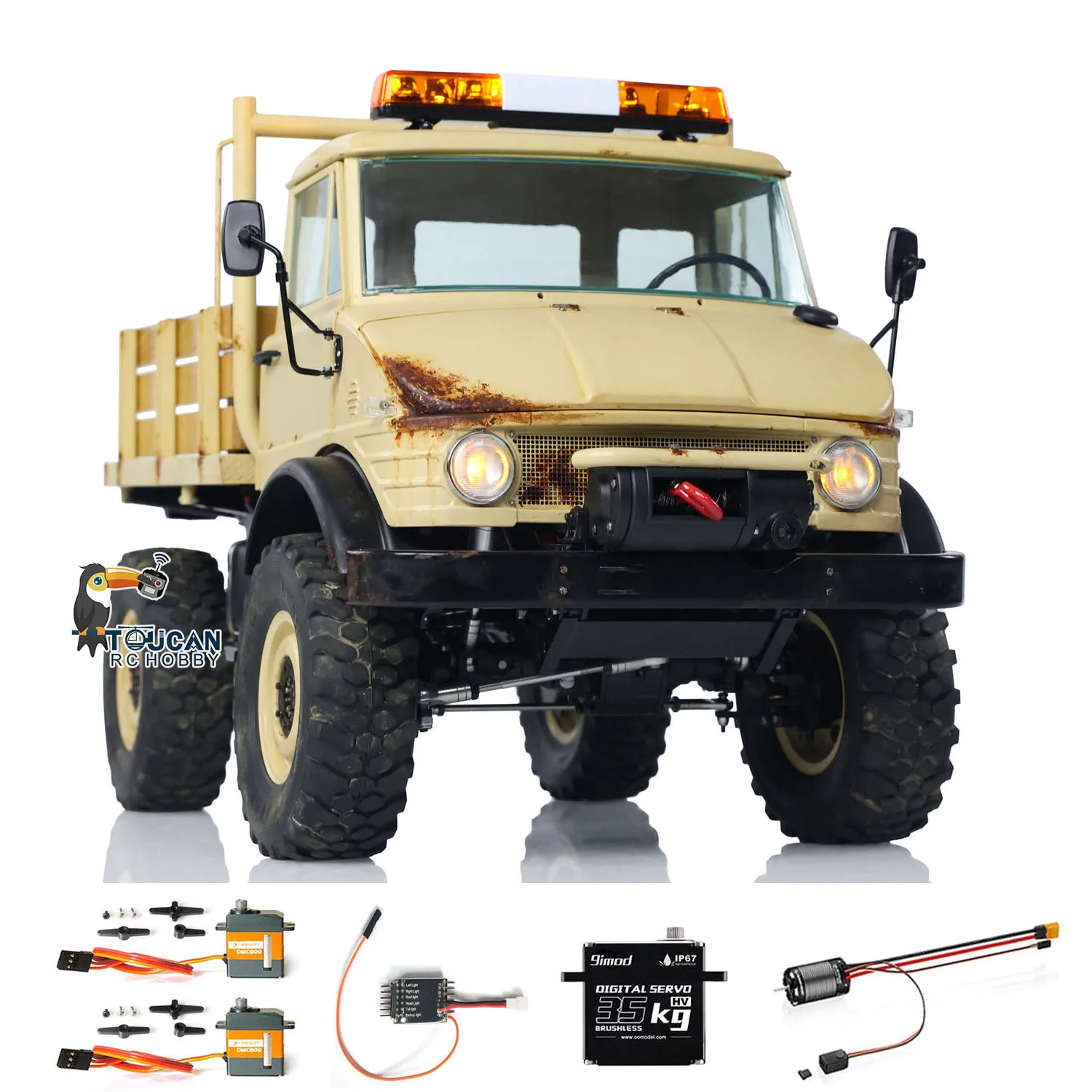 1/10 LESU 4x4 RC Off-Road Vehicle RAVE-UM406 Remote Control Climbing Truck Car TOUCAN DIY Painted Finished Winch Outdoor Toys 2