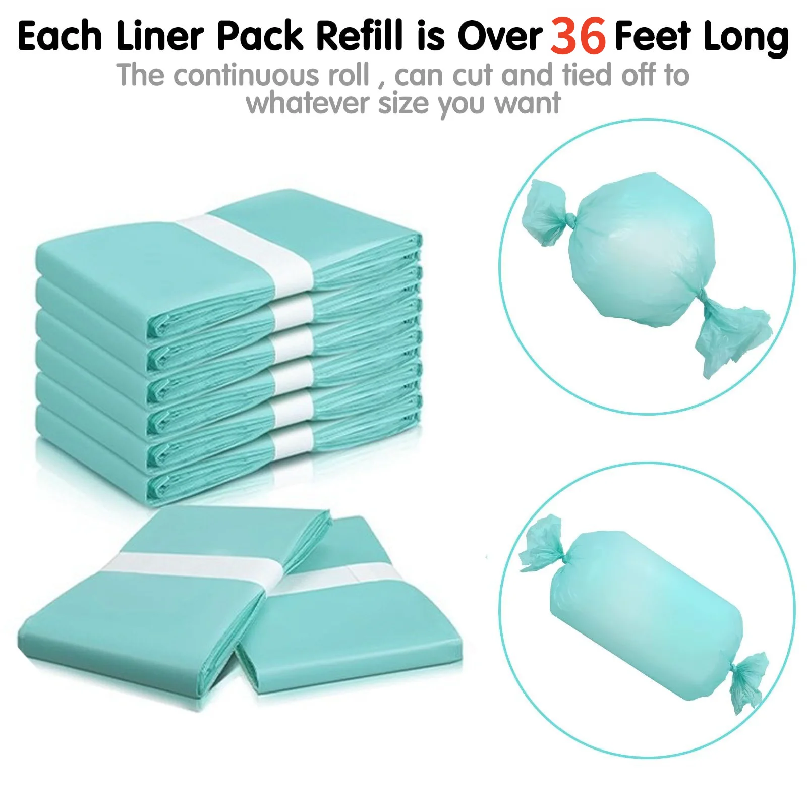 Diaper Pail Refills Bags Compatible With Dekor PLUS