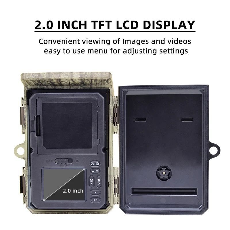 Solar Charging Hunting Camera WiFi600Pro Bluetooth WiFi Outdoor Surveillance Camera 4K Video 36MP APP Online Video Viewing