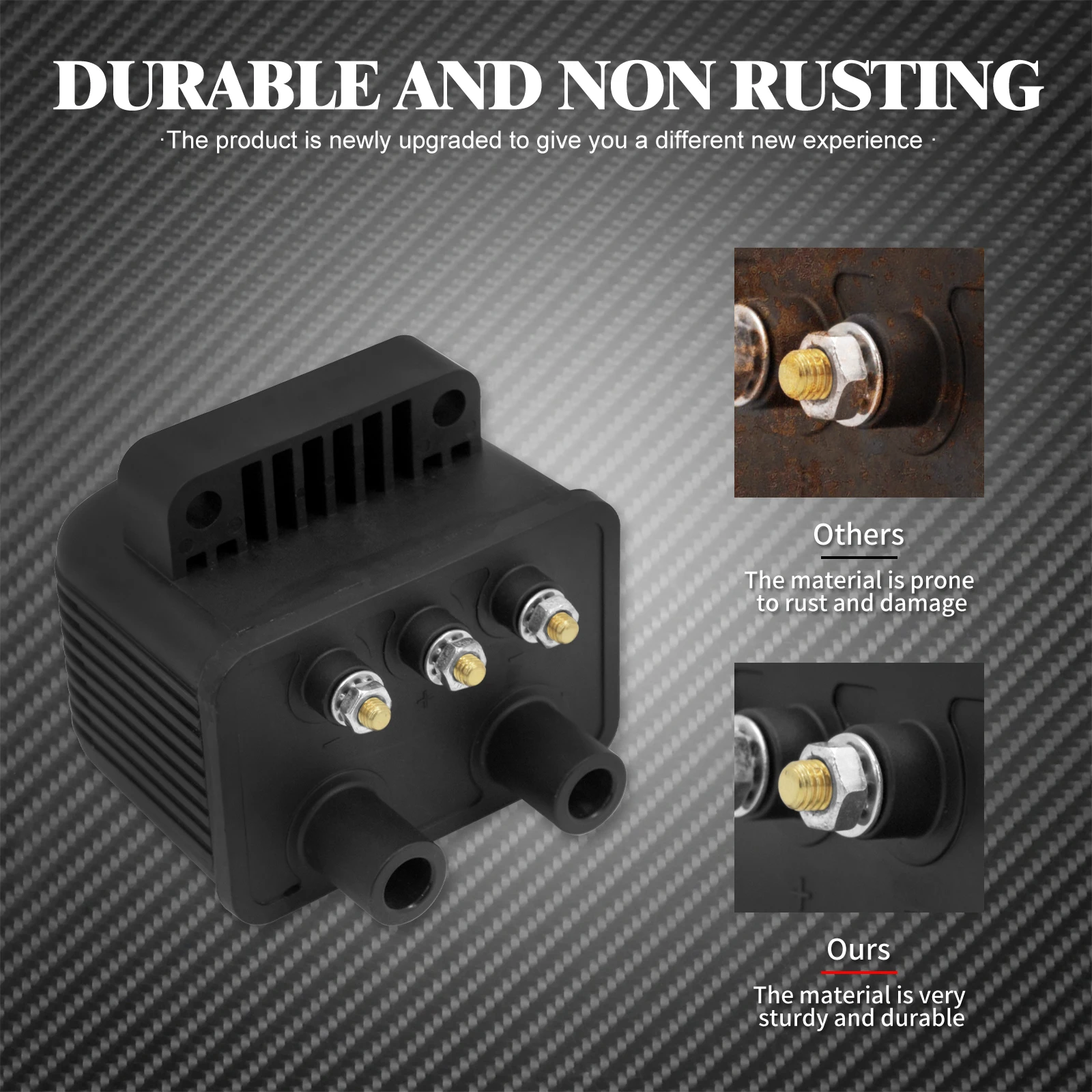 Zündspule 3 Ohm Schwarz, Für Harley-Davidson Big Twin 84-99, Sportster 86-03