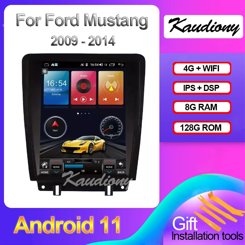 

Kaudiony 12.1" Android 11 Auto Radio Automotivo For Ford Mustang Car DVD Multimedia Player Auto GPS Navigation Stereo 2009-2014